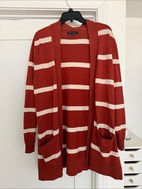 Striped Open Cardigan
